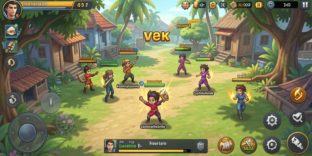 Pemandangan seru saat bermain dalam mode multiplayer.